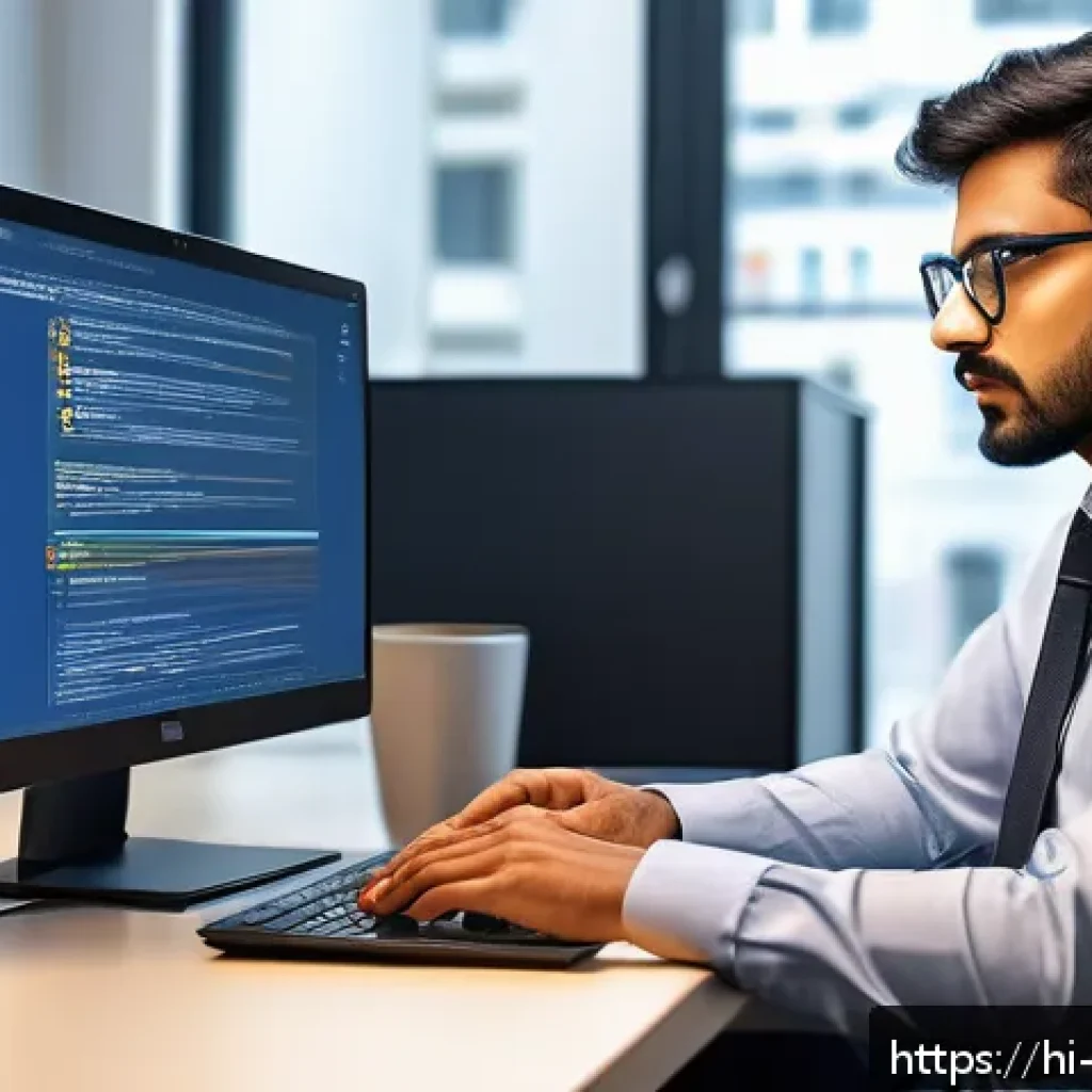 드라이버 충돌 문제 해결 팁 - A detailed digital illustration of a Hindi-speaking IT professional sitting at a modern desk, intent...