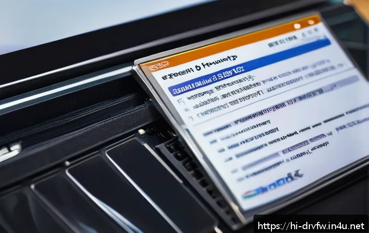 외장 SSD의 펌웨어 관리 팁 - A detailed close-up of an external SSD device connected to a modern laptop via a sturdy USB cable, w...