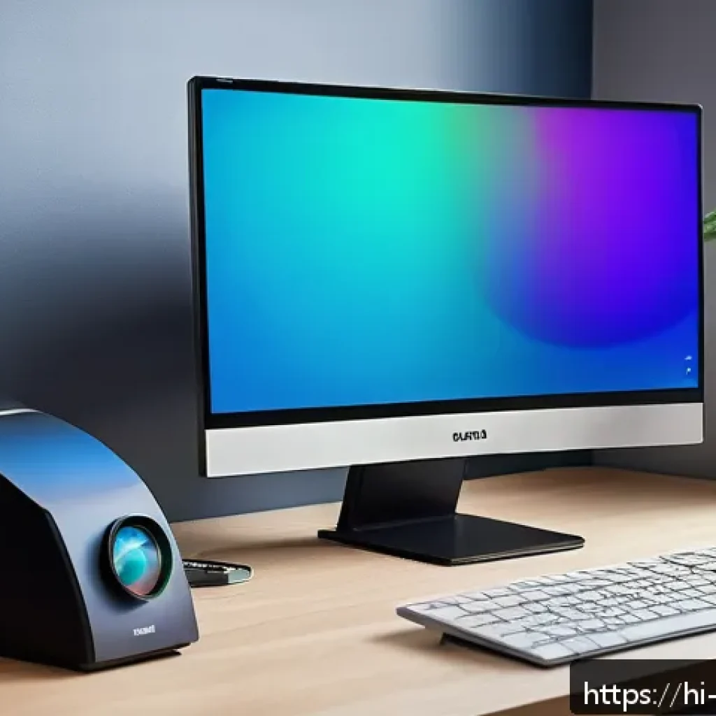 디스플레이 드라이버와 모니터 주사율 설정 - A modern home office setup featuring a high-resolution monitor displaying a vibrant color calibratio...